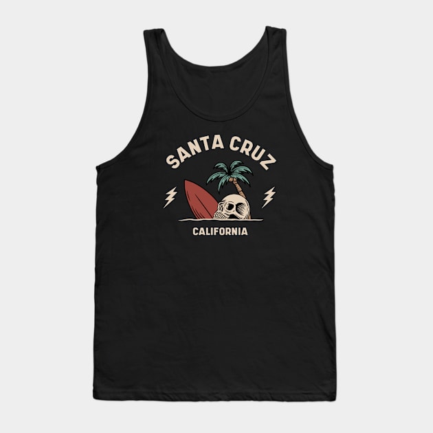 Vintage Surfing Santa Cruz, California Tank Top by SLAG_Creative